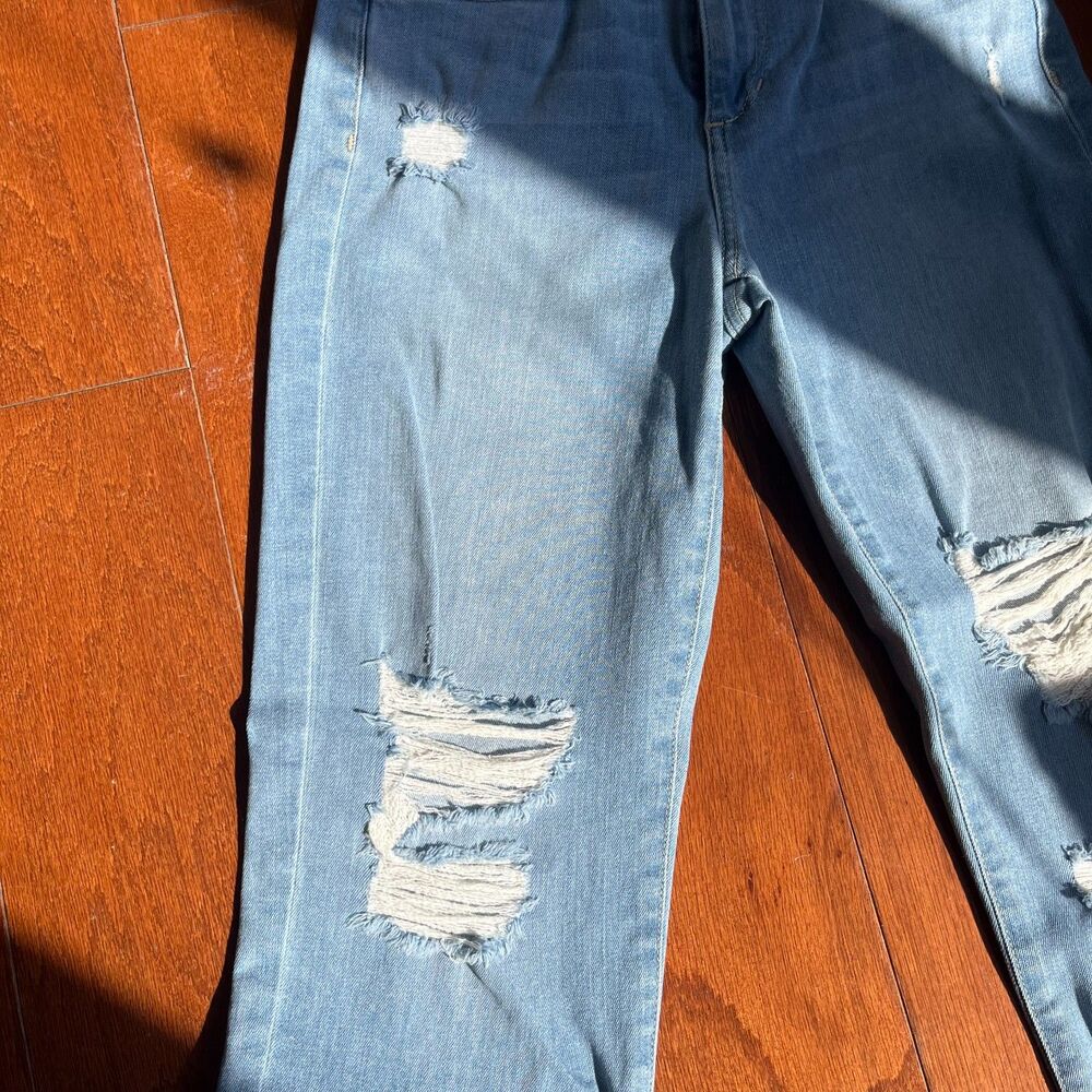Joes's High Rise Straight Cropped Distressed Denim Jeans SZ 25 Western Stretch - Picture 4 of 10